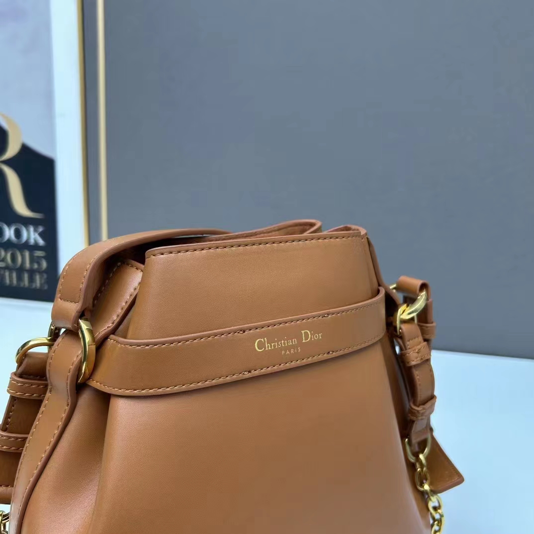 Dior Women CD Small C’est Dior Bag Golden Saddle CD-Embossed Calfskin
