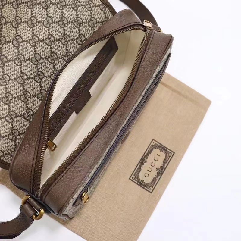 G*u*i gg unisex ophidia messenger bag beige ebony gg supreme canvas double g