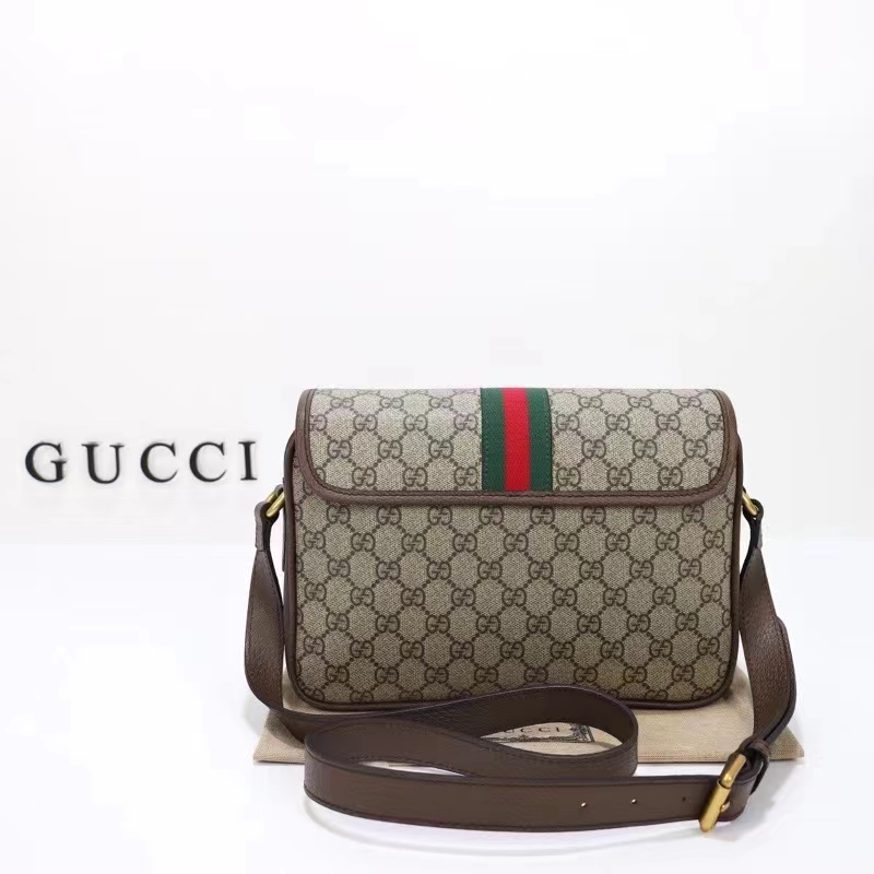 G*u*i gg unisex ophidia messenger bag beige ebony gg supreme canvas double g