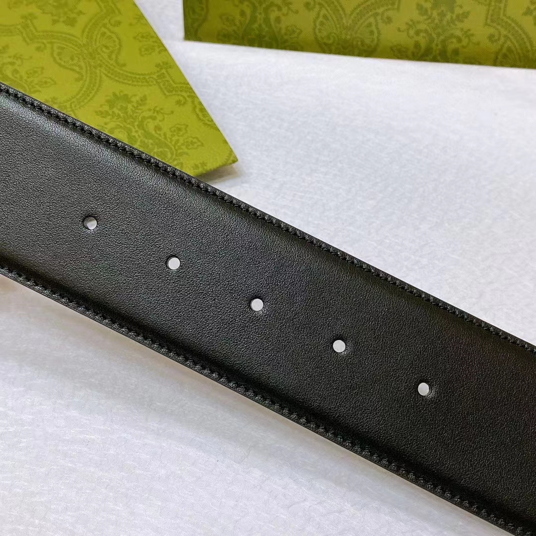 G*u*i unisex gg wide belt retro g buckle black patent leather 4.8 cm width
