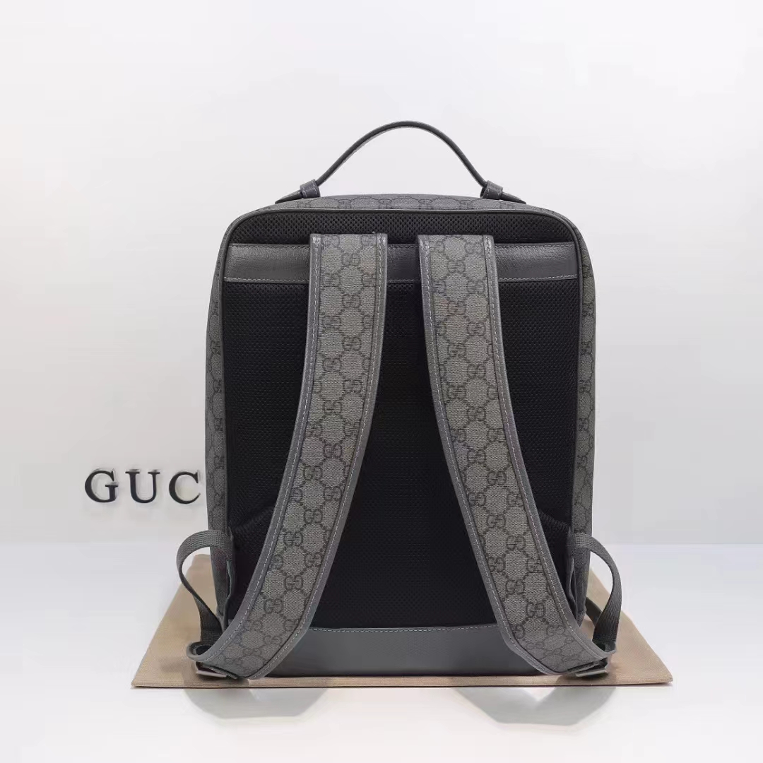 G*u*i unisex ophidia gg medium backpack grey black gg supreme canvas double g