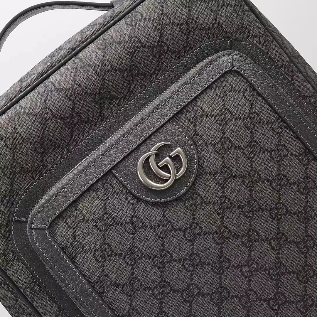 G*u*i unisex ophidia gg medium backpack grey black gg supreme canvas double g