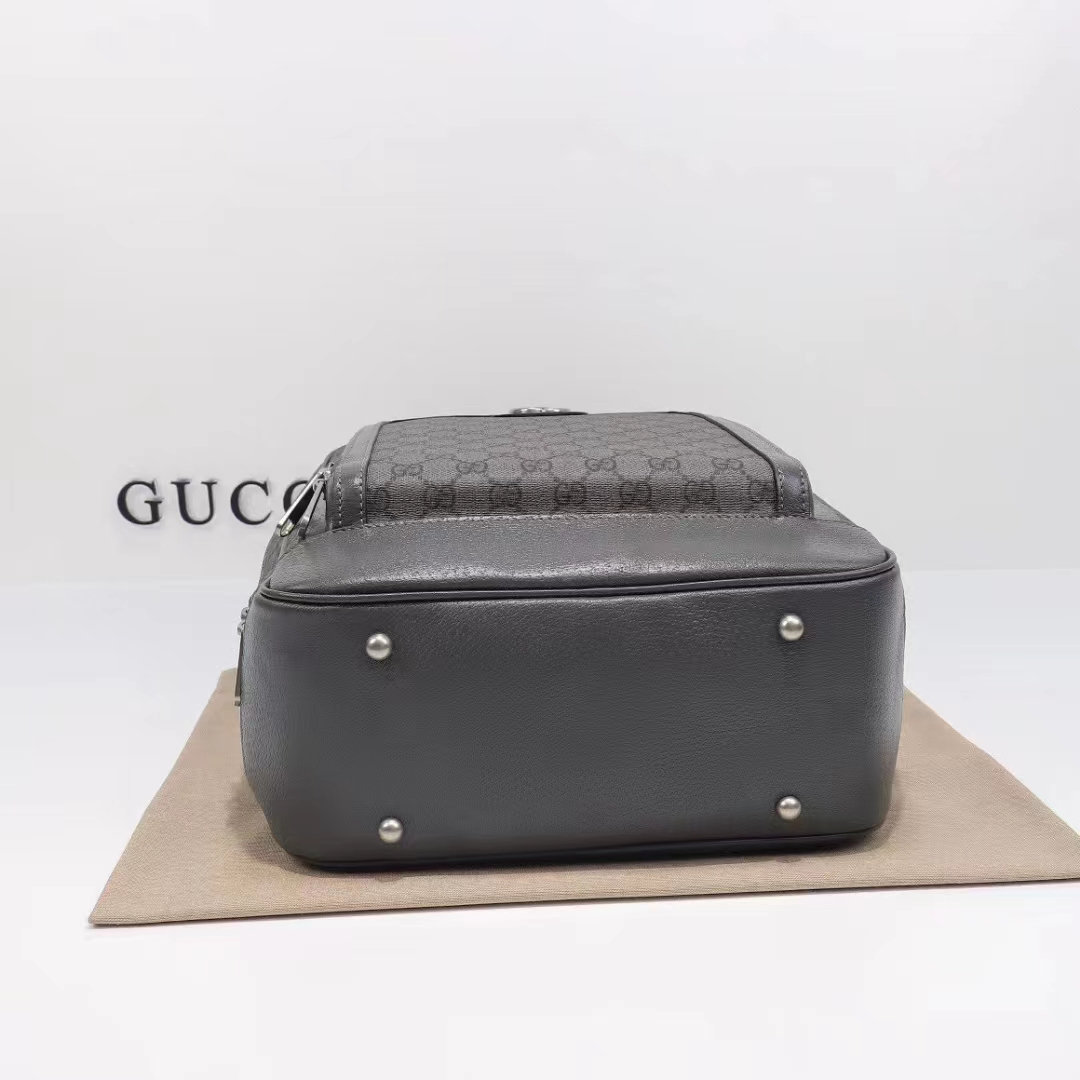 G*u*i unisex ophidia gg medium backpack grey black gg supreme canvas double g