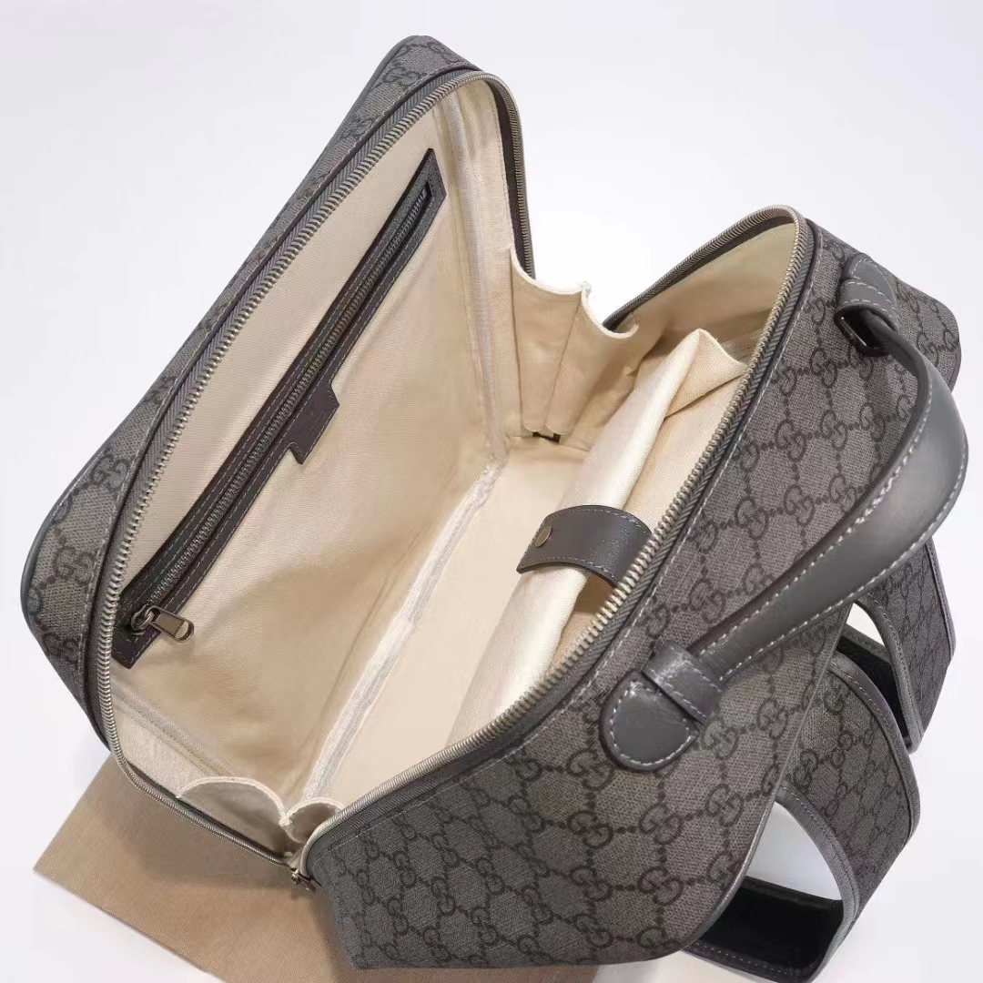 G*u*i unisex ophidia gg medium backpack grey black gg supreme canvas double g