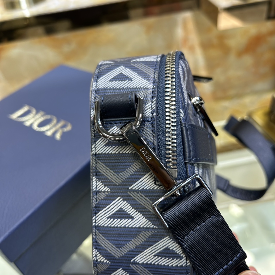 dior unisex cd safari bag strap navy blue cd Di*m*nd canvas