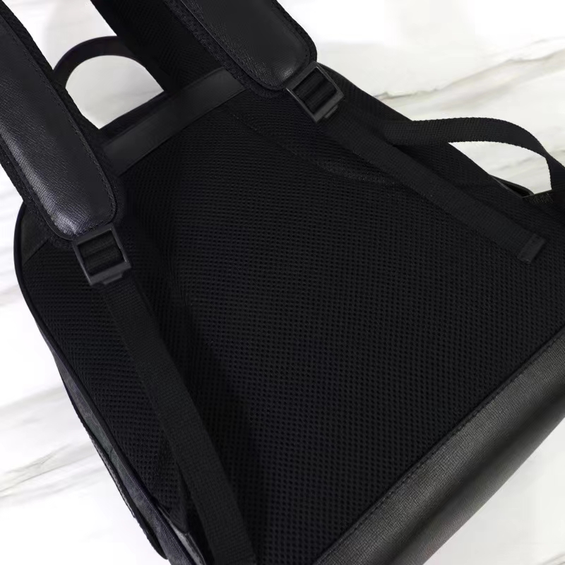 G*u*i unisex backpack interlocking g black gg supreme canvas leather top handle