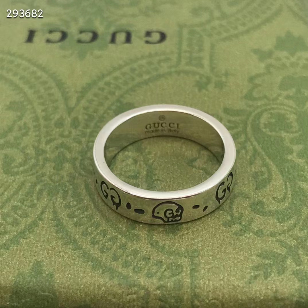 G*u*i unisex G*u*ighost ring silver two cultures past present 925 sterling silver