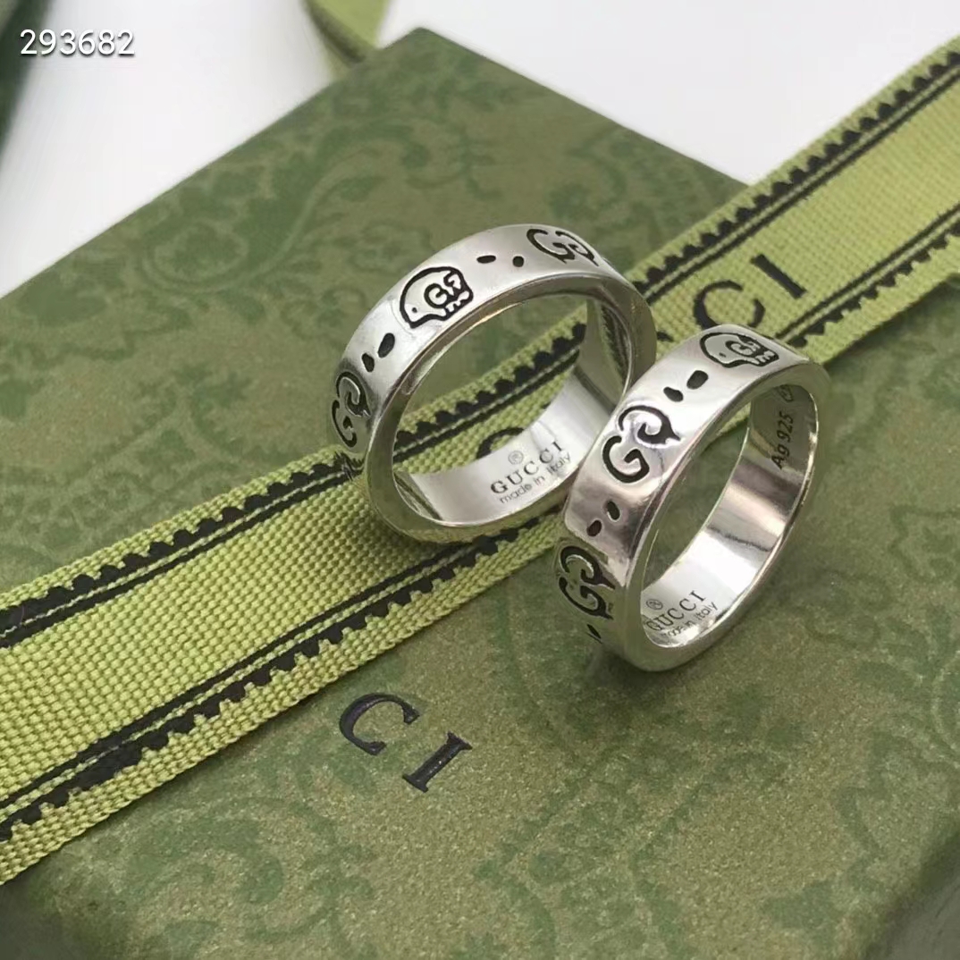 G*u*i unisex G*u*ighost ring silver two cultures past present 925 sterling silver