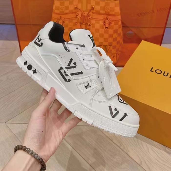 Louis Vuitton Unisex LV Trainer Sneaker Black Mix Sustainable Materials Recycled Polyester