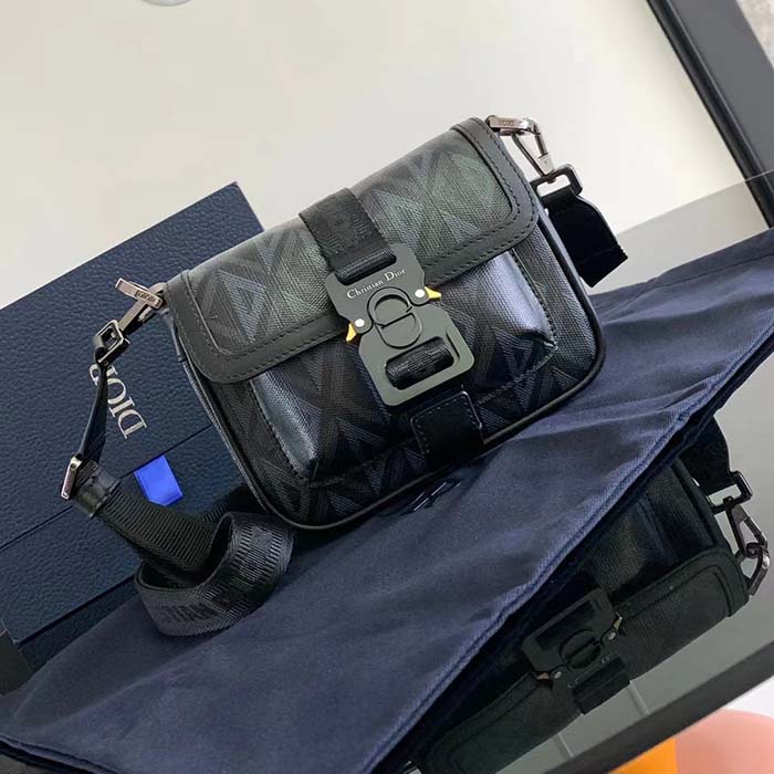 dior unisex mini hit the road bag black cd Di*m*nd canvas