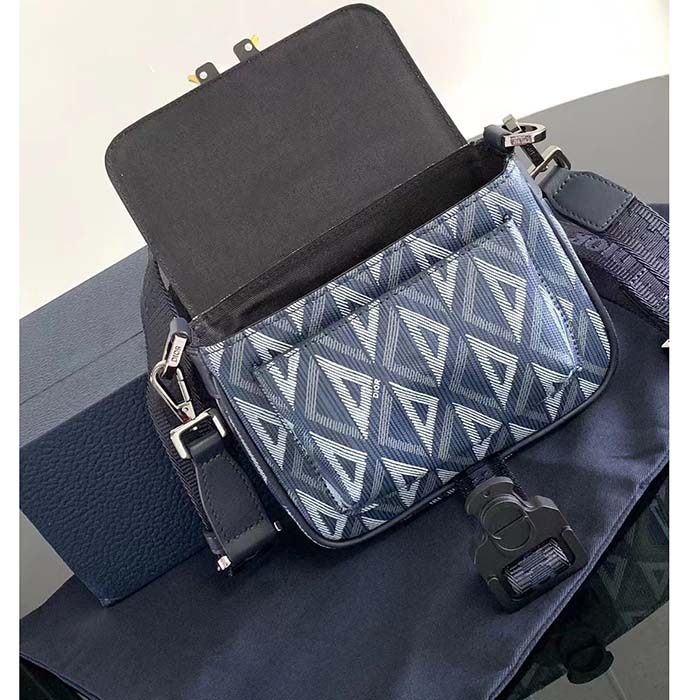 dior unisex mini hit the road bag navy blue cd Di*m*nd canvas
