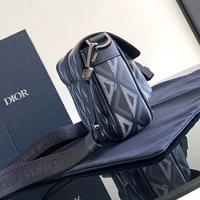 dior unisex mini hit the road bag navy blue cd Di*m*nd canvas