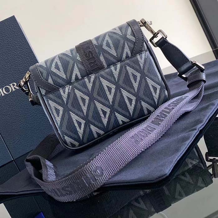 dior unisex mini hit the road bag navy blue cd Di*m*nd canvas