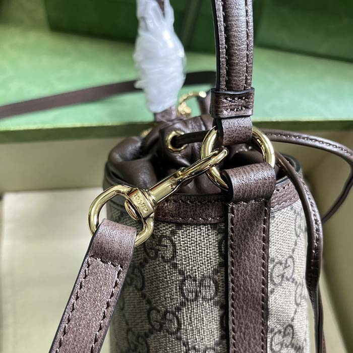 G*u*i gg unisex ophidia mini bucket bag beige ebony gg supreme double g