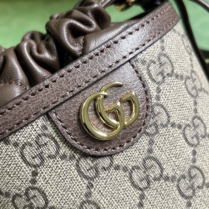 G*u*i gg unisex ophidia mini bucket bag beige ebony gg supreme double g