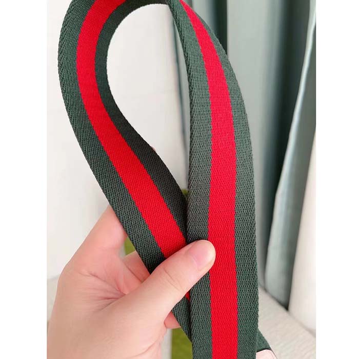 G*u*i unisex gg web belt interlocking g buckle green red web black leather 3.8 cm width