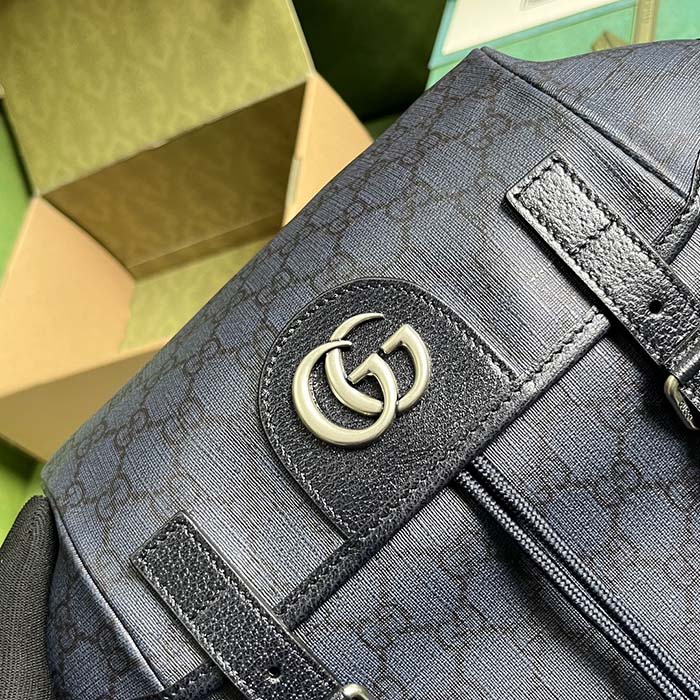 G*u*i unisex ophidia gg medium backpack blue black gg supreme canvas double g