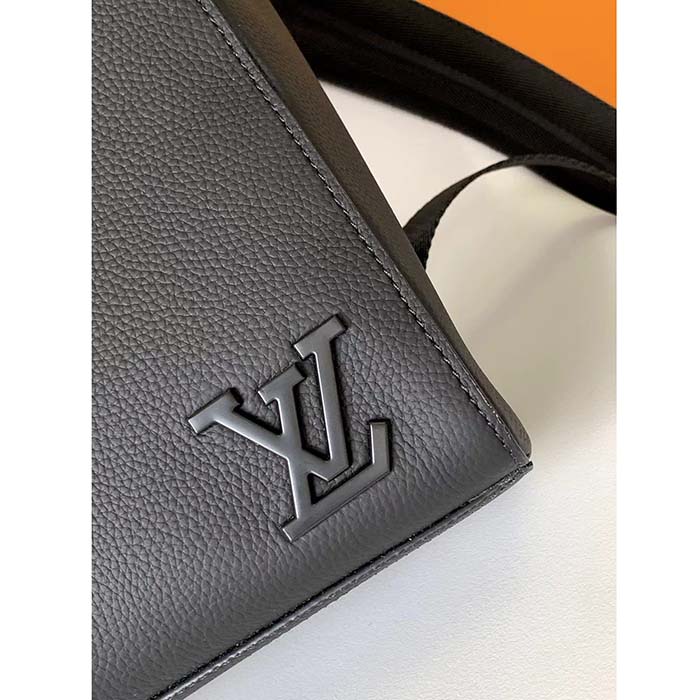 Louis Vuitton LV Unisex Fastline Backpack Black Cowhide Leather Textile Lining