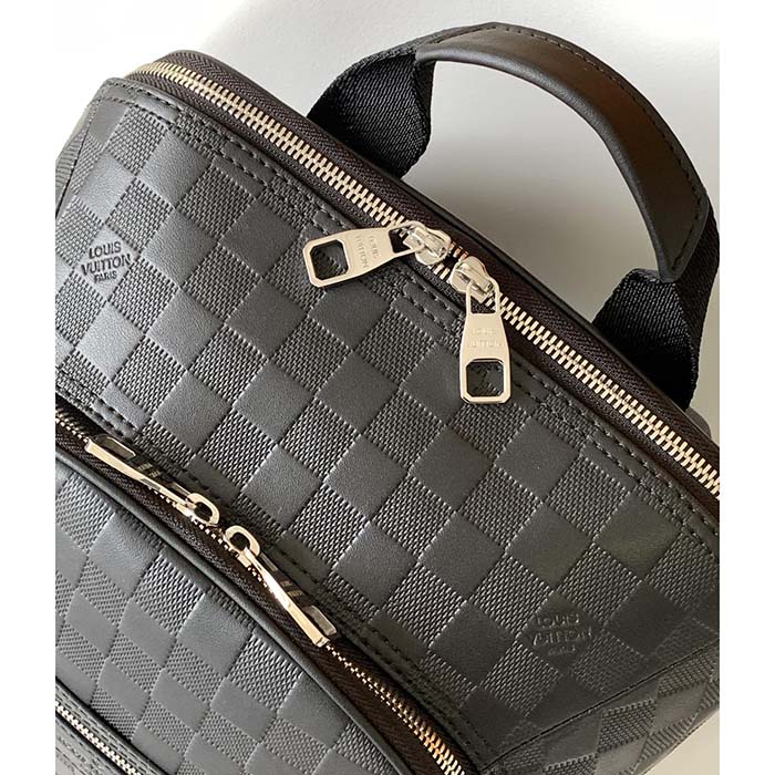 Louis Vuitton LV Unisex Michael Backpack Nv2 Black Damier Infini Onyx Cowhide Leather