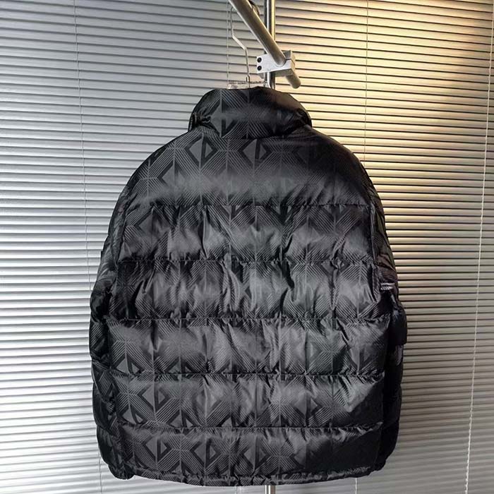 Dior Women CD Dior Oblique Down Jacket Gray Technical Jacquard