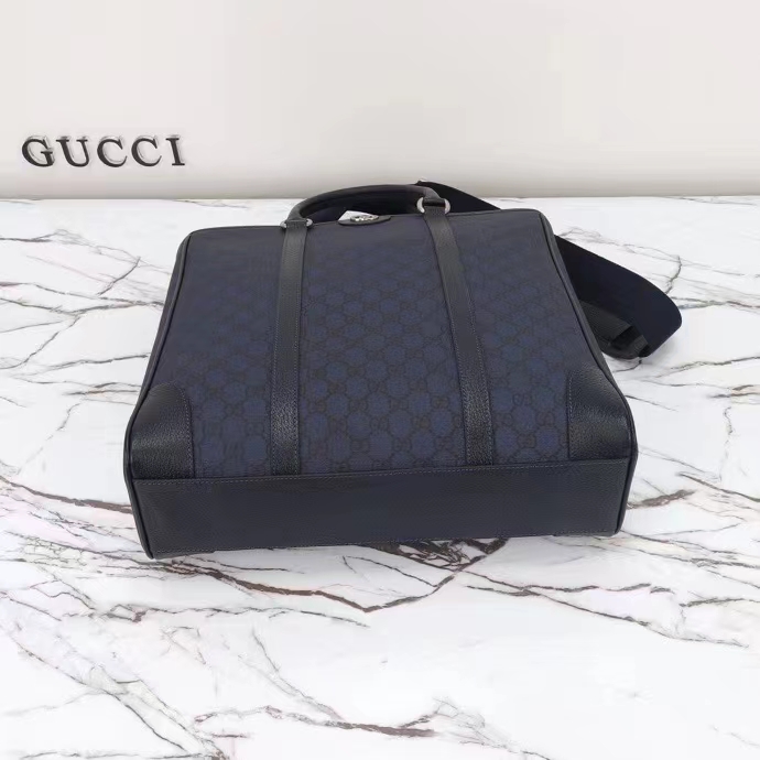 G*u*i gg unisex ophidia medium tote bag blue black gg supreme tender canvas