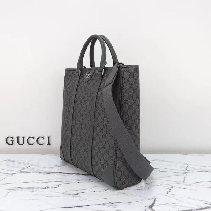 G*u*i gg unisex ophidia medium tote bag grey black gg supreme tender canvas