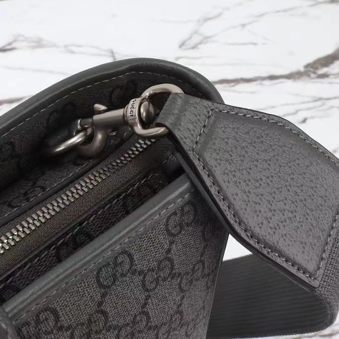 G*u*i gg unisex ophidia medium tote bag grey black gg supreme tender canvas