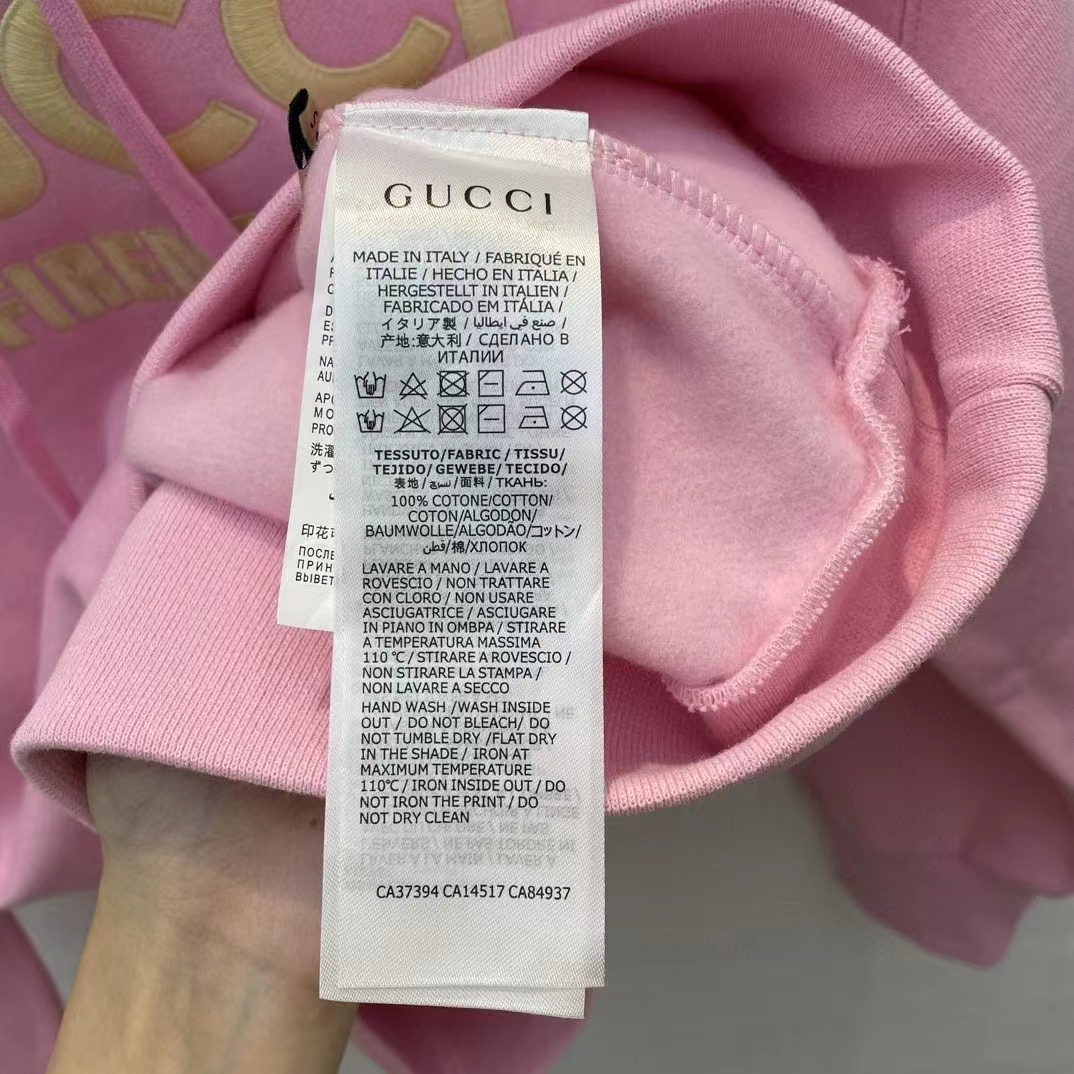 G*u*i women gg hooded sweatshirt embroidery firenze 1921 drawstring closure dropped shoulder long sleeves