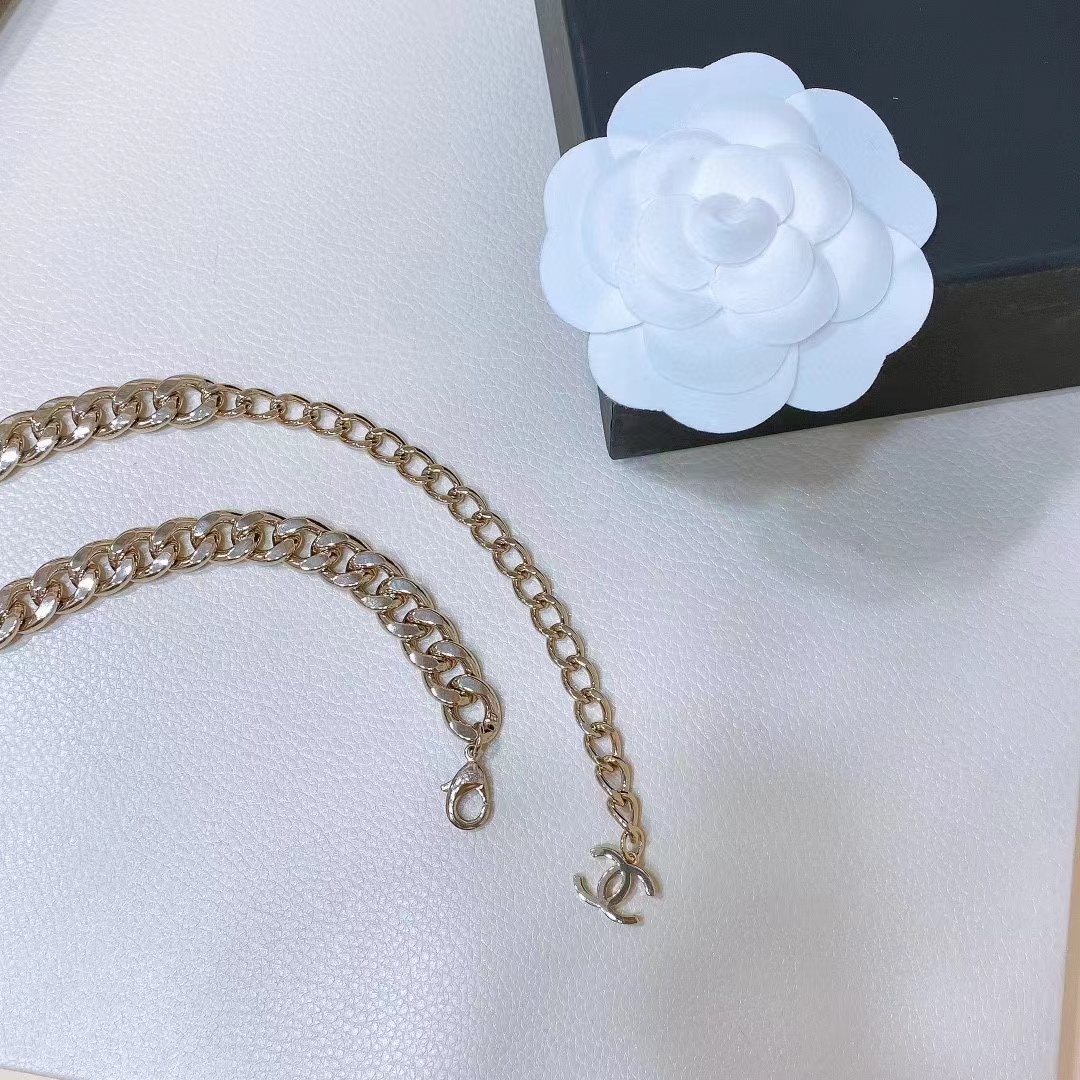 Chanel Women CC Chain Belt Metal Gold Ruthenium