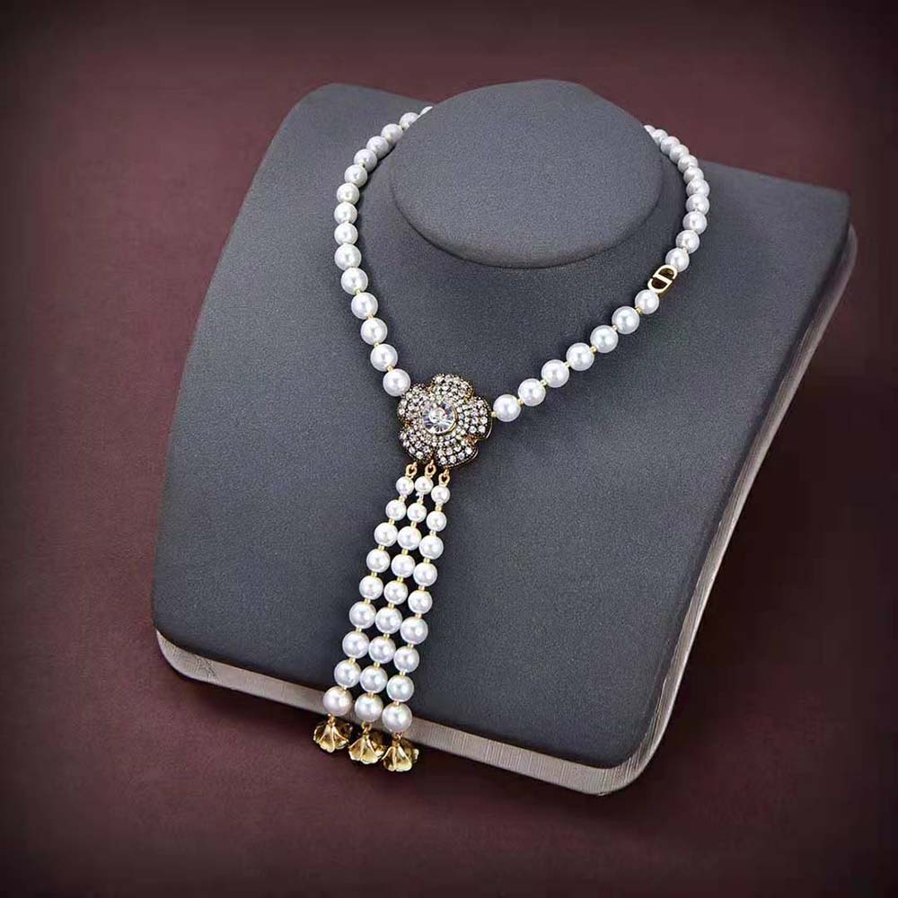 Dior Women Jardin Enchanté Necklace Antique Matte Copper-Finish Metal