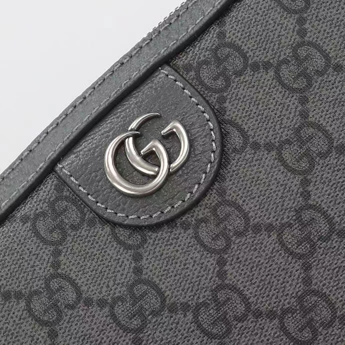G*u*i gg unisex ophidia gg crossbody bag grey black gg supreme canvas double g