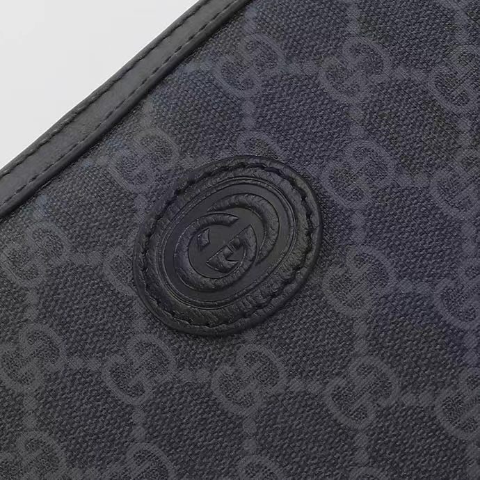G*u*i gg unisex ophidia gg crossbody bag interlocking g black gg supreme canvas zip closure