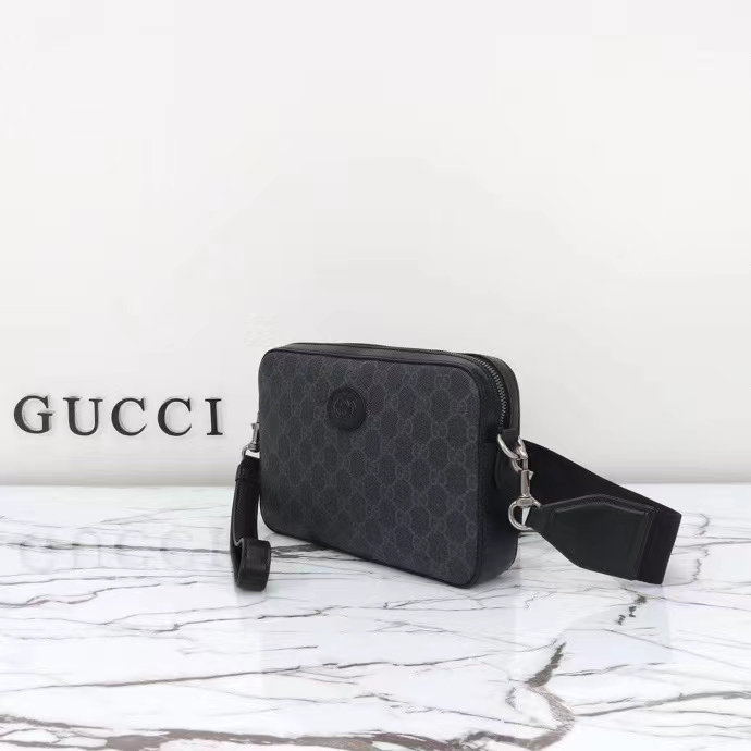 G*u*i gg unisex ophidia gg crossbody bag interlocking g black gg supreme canvas zip closure
