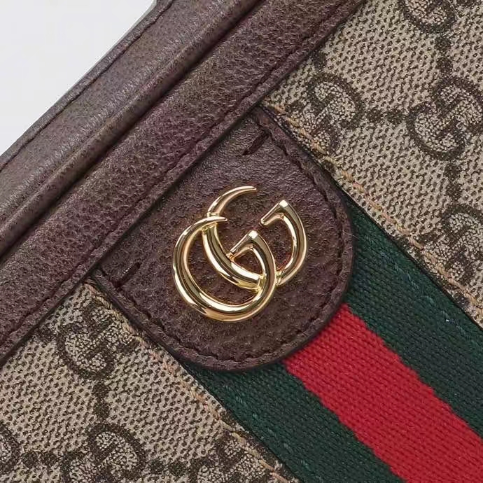 G*u*i gg unisex ophidia gg mini top handle bag beige ebony gg supreme canvas