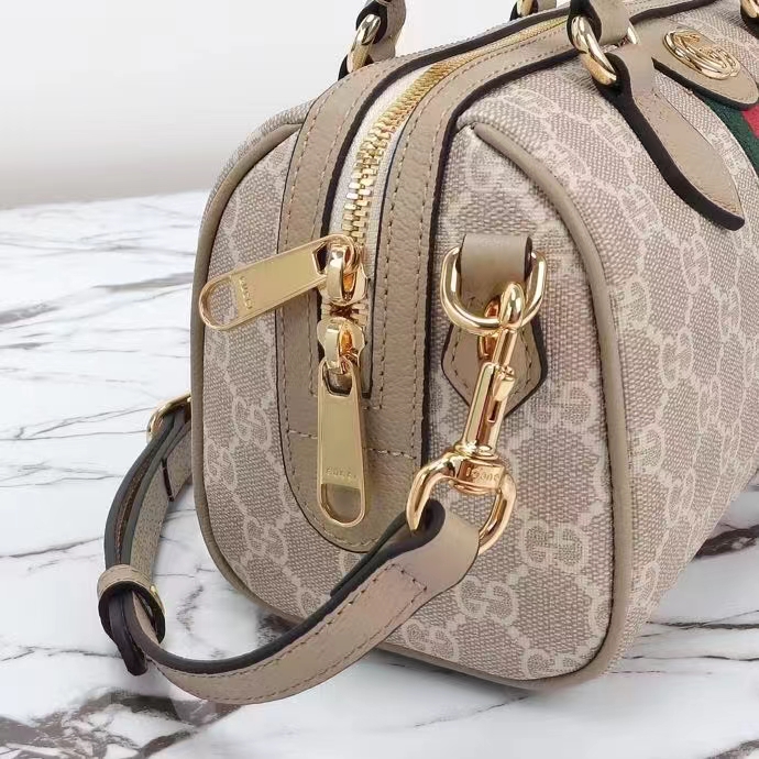 G*u*i gg unisex ophidia gg mini top handle bag beige white gg supreme canvas