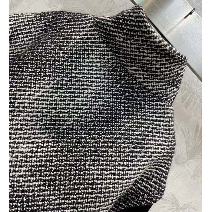 G*u*i gg women bouclé wool jacket interlocking g high neck dropped shoulder
