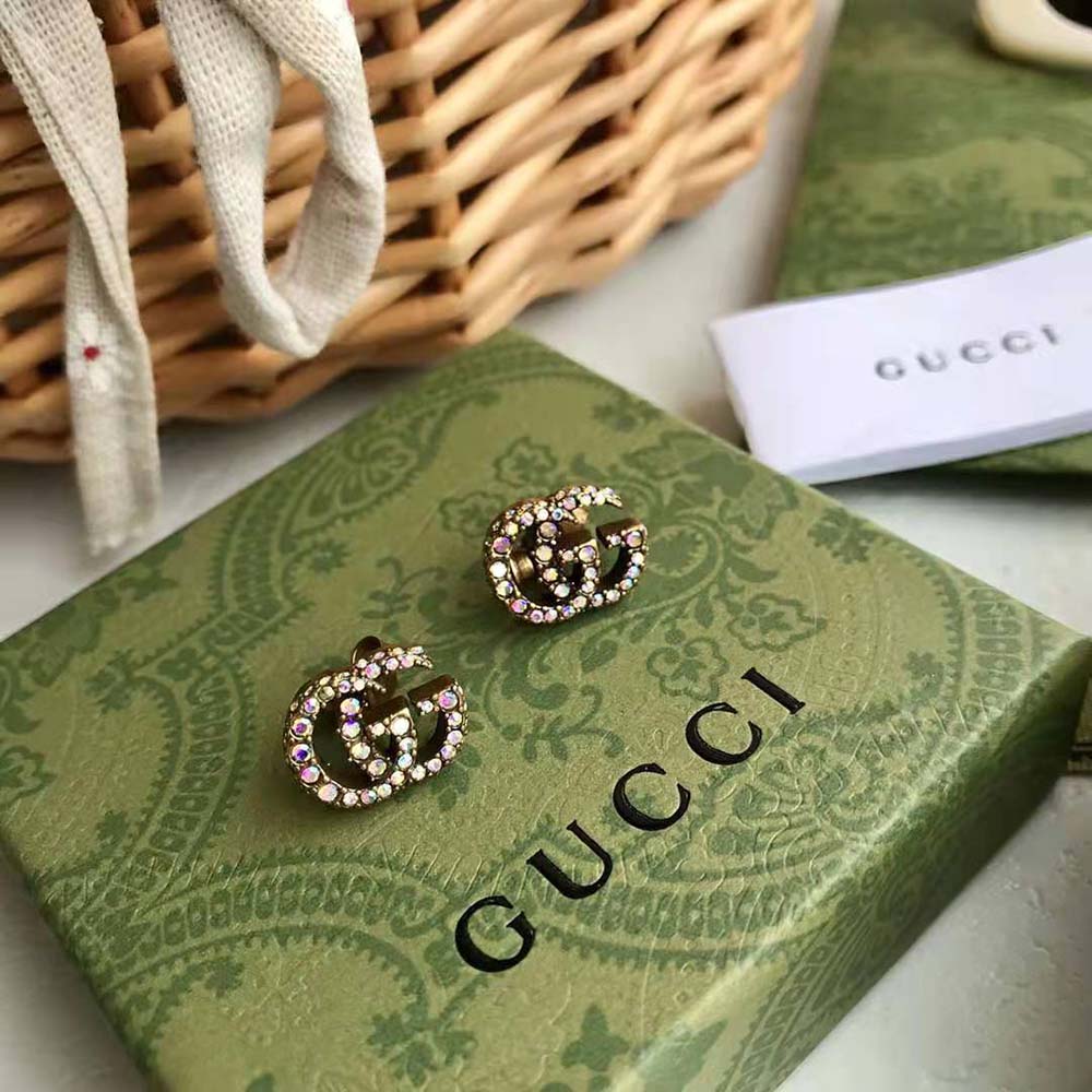 G*u*i women crystal double g earrings