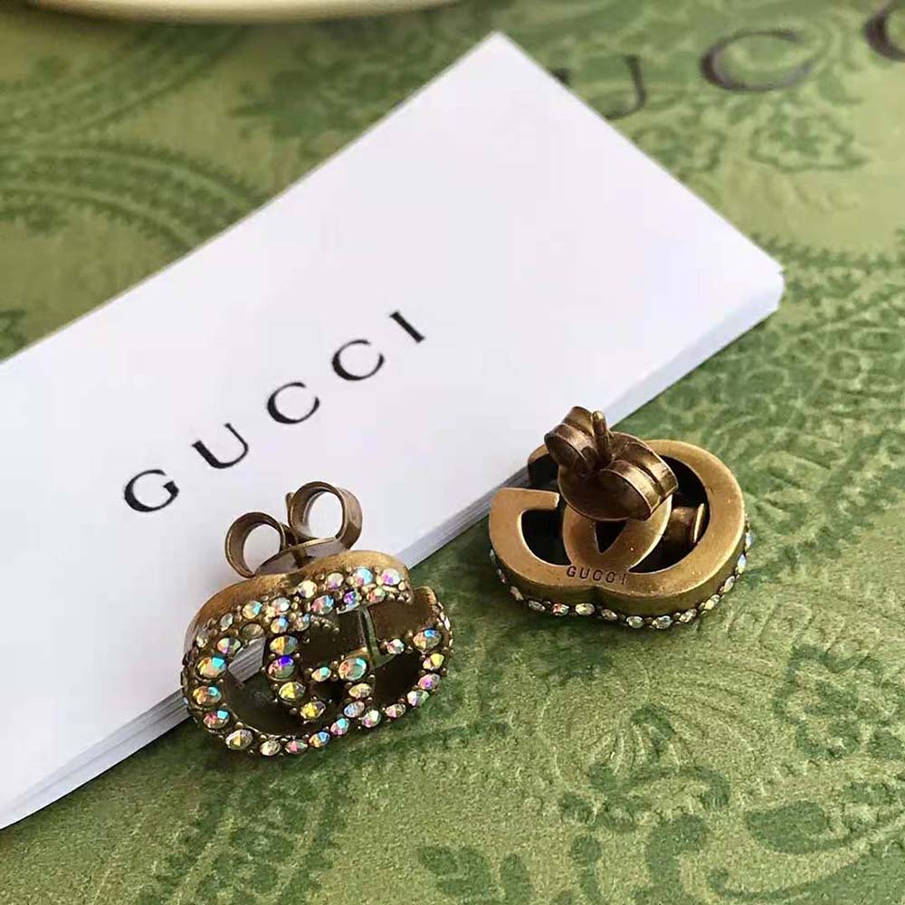 G*u*i women crystal double g earrings