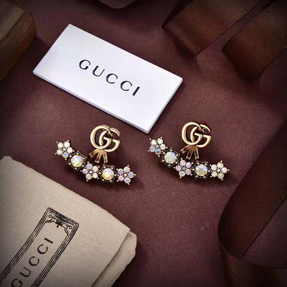 G*u*i women crystal double g single earring
