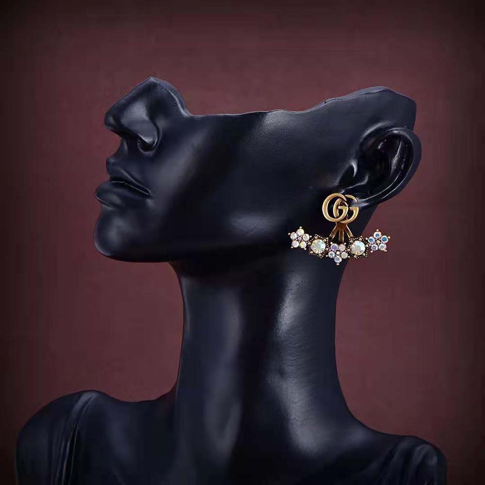 G*u*i women crystal double g single earring