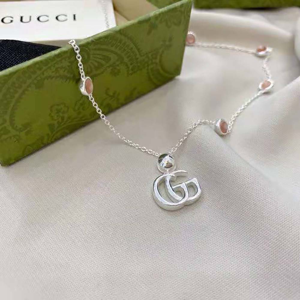 G*u*i women double g mother of pearl necklace