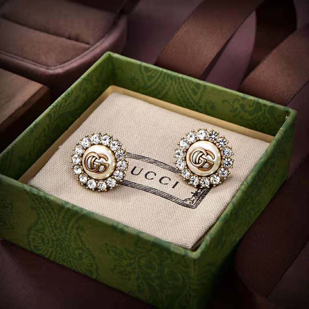 G*u*i women gg marmont flower stud earrings