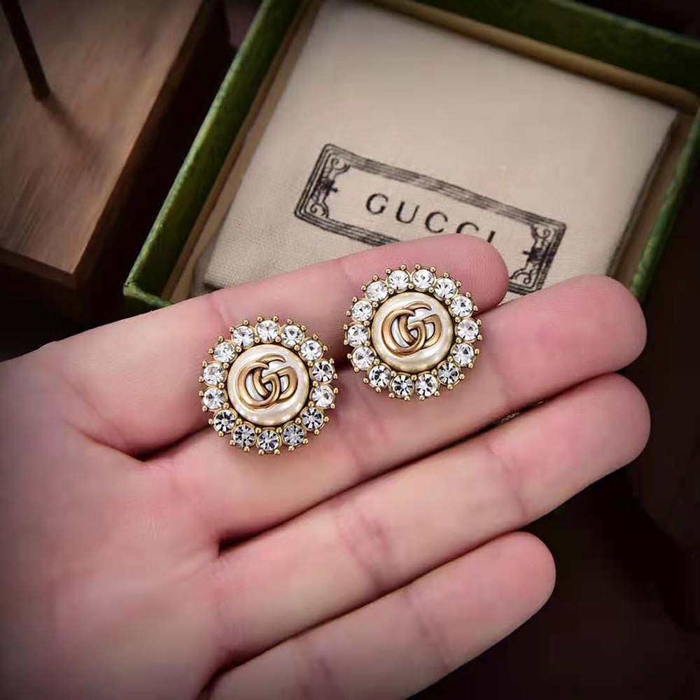 G*u*i women gg marmont flower stud earrings