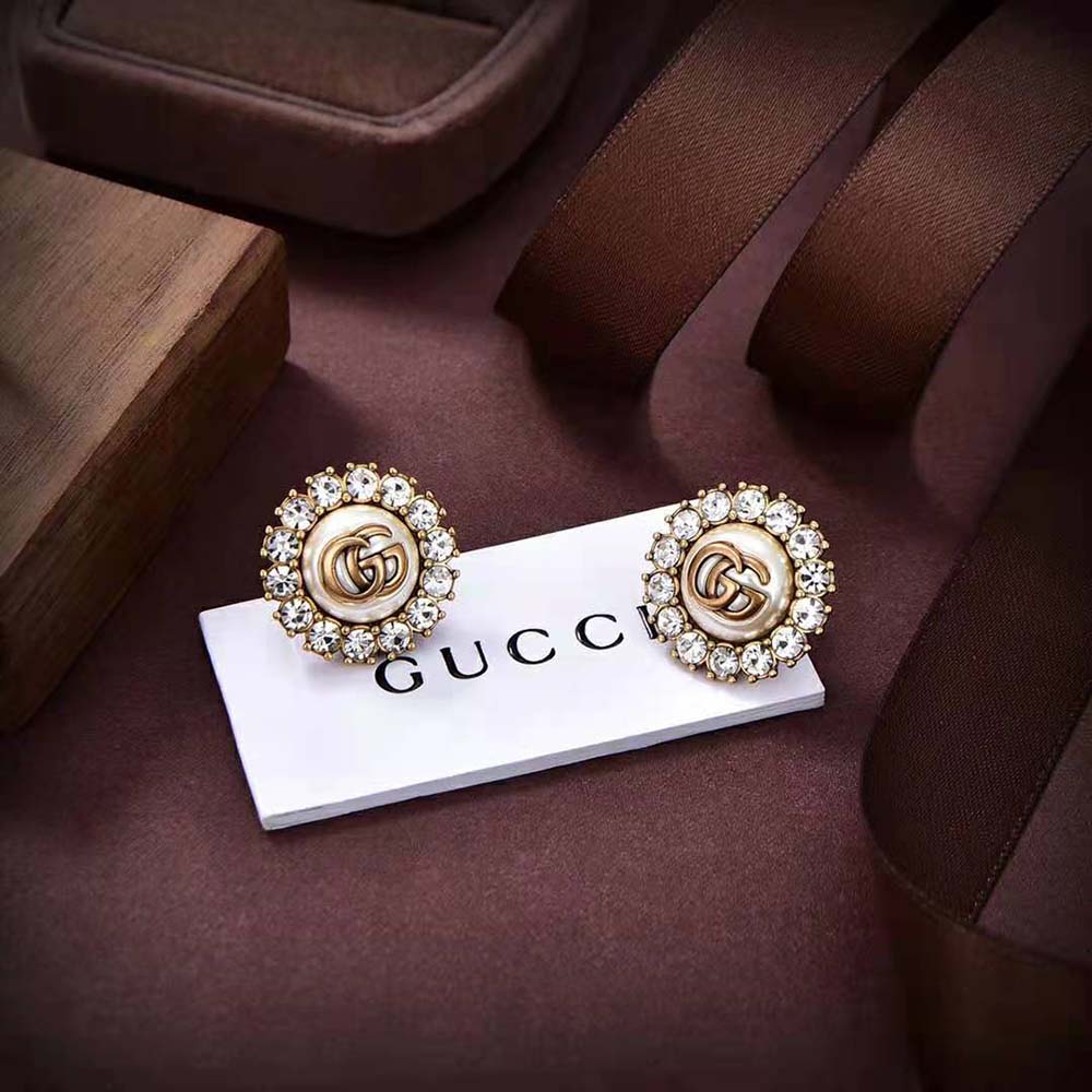 G*u*i women gg marmont flower stud earrings