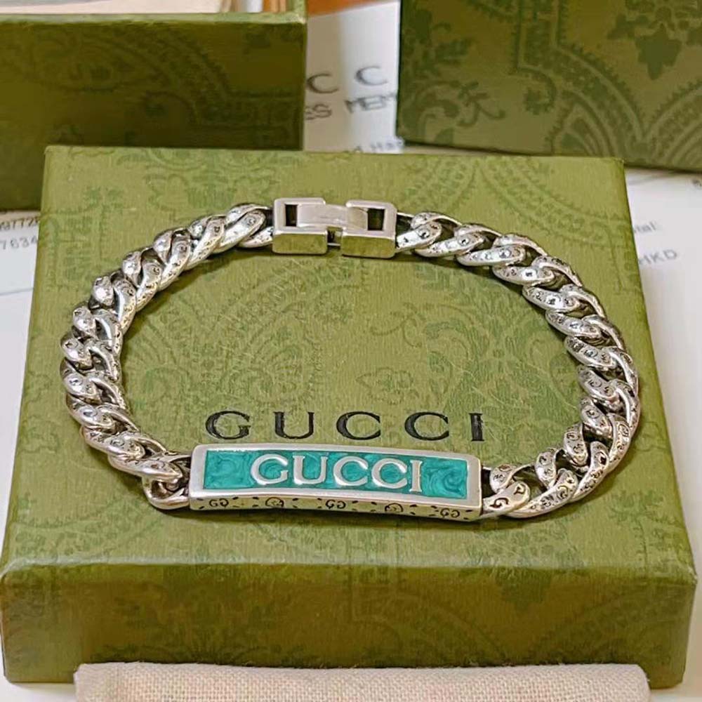 G*u*i women G*u*i logo enamel bracelet