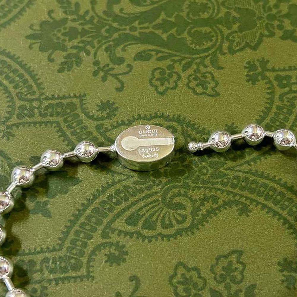 G*u*i women interlocking g boule chain necklace