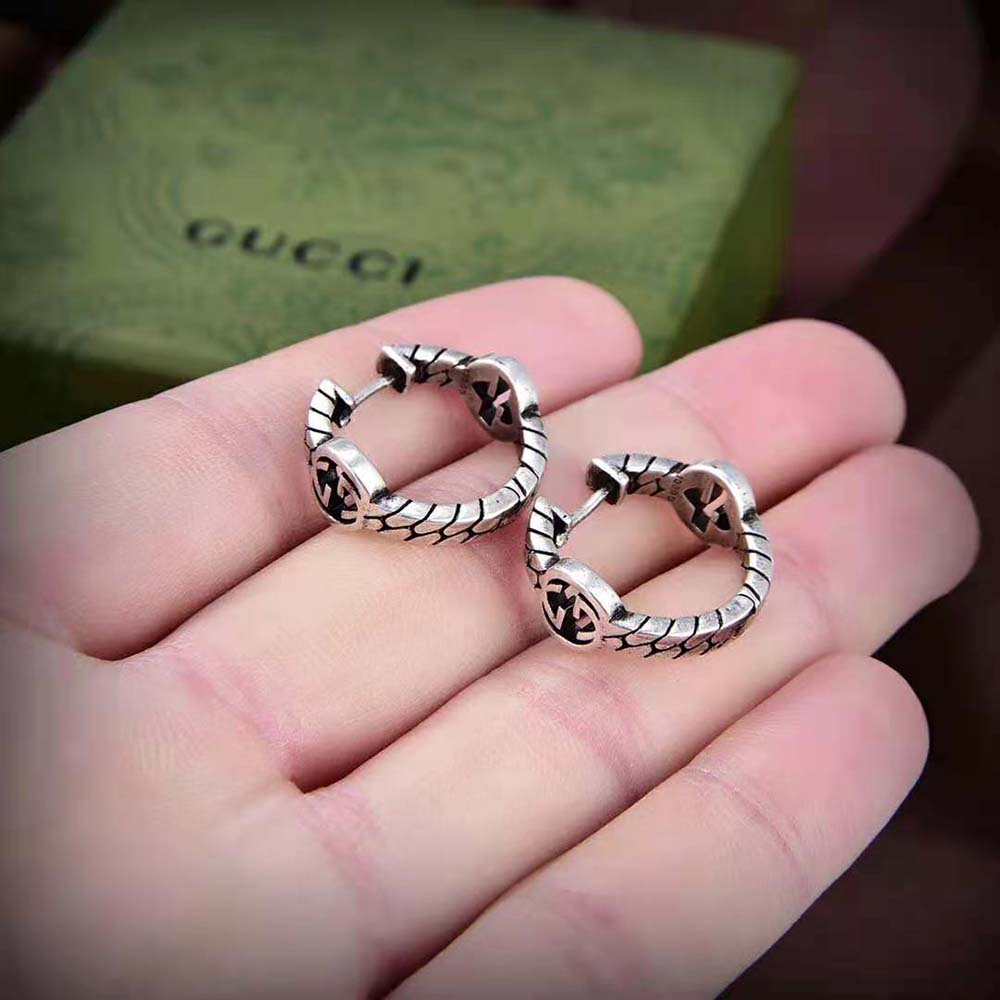 G*u*i women interlocking g hoop earrings