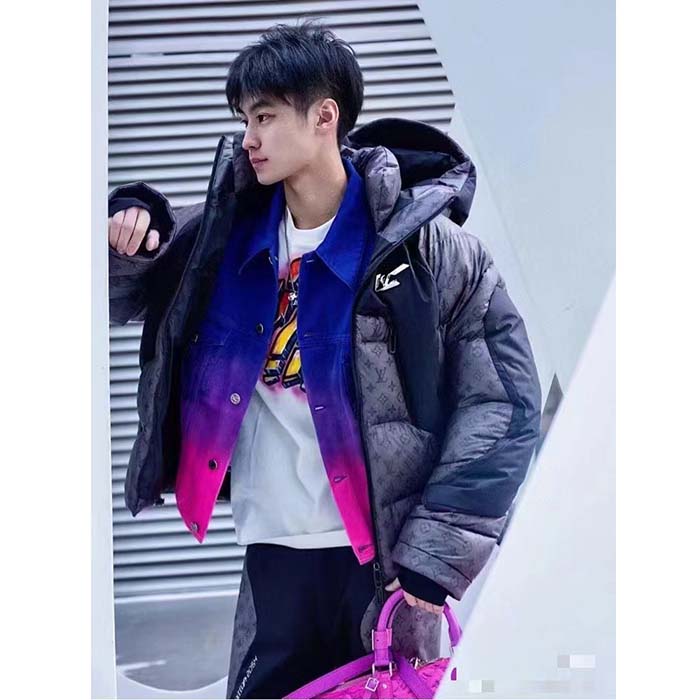 Louis Vuitton Men LV 2054 Heat Reactive Puffer Polyester Anthracite Regular Fit