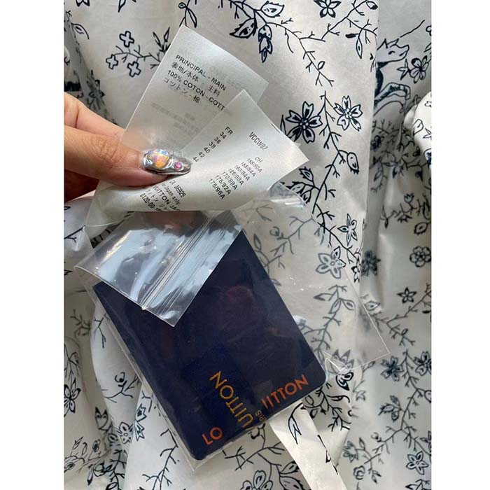 Louis Vuitton Men LV Unicorn Print Shirt Cotton Silk Mottled Grey Regular Fit