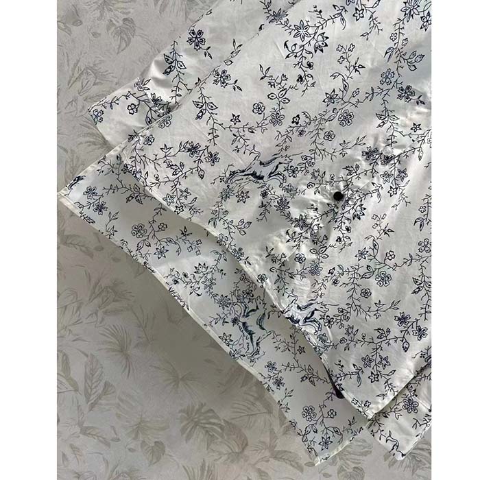 Louis Vuitton Men LV Unicorn Print Shirt Cotton Silk Mottled Grey Regular Fit